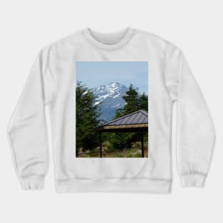 Snowy Mountain Nature Photography Pacific Northwest Crewneck Sweatshirt